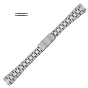 Hadley Roma Watch Band Stainless Steel Metal, Expandable Ends 10-14mm