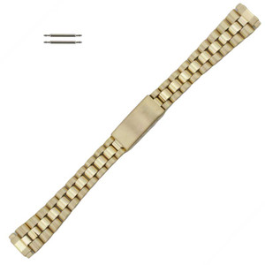 Hadley Roma Watch Band Gold Toned Metal, Expandable Ends 10-14mm Hadley Roma Watch Band Gold Toned Metal, Expandable Ends 10-14mm