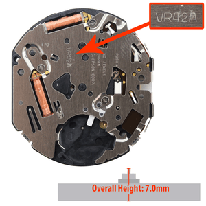 Hattori Japan Solar Quartz Chronograph Watch Movement VR42 Overall Height 7.0mm