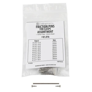 Complete Watch Band Friction Pin Assortment All Sizes for Tri-Fold Safety Clasps with 2.0mm Heads