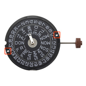 Harley Ronda 3 Hand Quartz Watch Movement HQ517B-DY- Day Inside Reads At 9:00 Date At 3:00 Overall Height 5.3mm