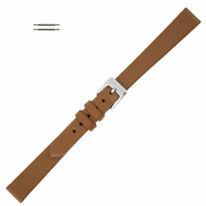 Tan Long Leather Watch Band 14MM Smooth Calf Tan Long Leather Watch Band 14MM Smooth Calf