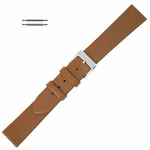 Tan Long Leather Watch Band 16MM Smooth Calf Tan Long Leather Watch Band 16MM Smooth Calf