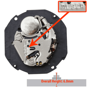 Hattori Japan 3 Hand Quartz Watch Movement AL32 Date at 3:00 Overall Height 6.0mm