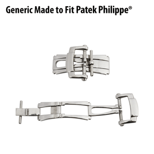 Imitation Made to Fit Patek Philippe® Nautilus Deployant Watch Band Buckle Clasp With Male to Female Pin