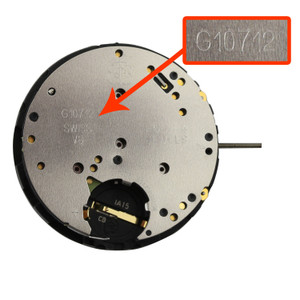 ETA® Quartz Chrono Watch Movement G10.712-330 Date At 3:30 On Inside Of Dial Updated Version Of G10.711-330 Overall Height 7.9mm