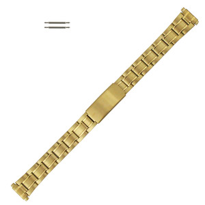 Watch Band 6 7/8 Inch Length Yellow Gold Tone Metal Expandable Ends 12 to 16mm Watch Band 6 7/8 Inch Length Yellow Gold Tone Metal Expandable Ends 12 to 16mm
