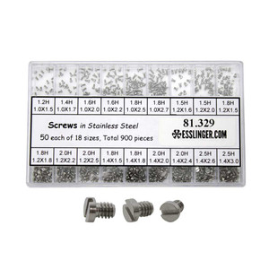 Stainless Steel Case Back Screw Assortment 900 Pieces