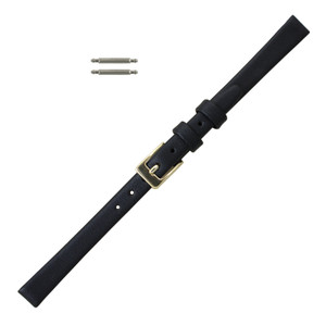 Hadley Roma Leather Watch Band 11mm Black Smooth Calf 7 3/8 Inch Length