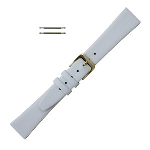 Hadley Roma White Leather Watch Strap 13mm Smooth Calf 6 5/8 Inch Length