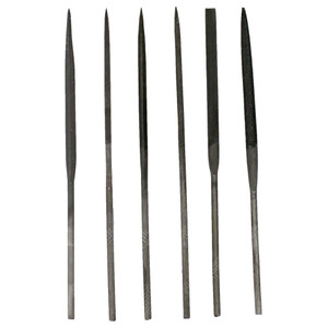 Jewelers Needle Files 5 1/2 Inch Set of 6 Cut 2