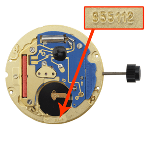 ETA® 3 Hand Quartz Watch Movement 955.112.2 With High Canon Pinion Overall Height 4.2mm