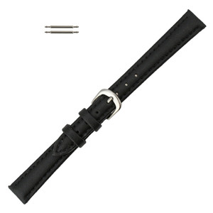 Hadley Roma 10mm Vegan Black Microfiber Watch Band 6 5/8 Inch Length Hadley Roma 10mm Vegan Black Microfiber Watch Band 6 5/8 Inch Length