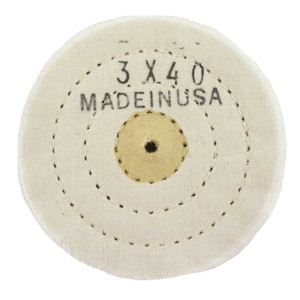 Fine Weave Muslin Buff 3 Inch 40 Ply Stitched Jewelry Buff