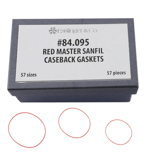 Master Red Sanfil® Watch Case Back Gasket Assortment 57 Pieces