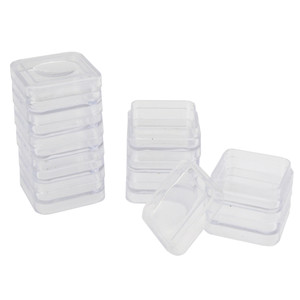 Plastic Stackable Square Containers 10 pieces