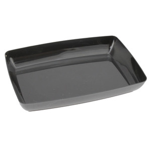 Black Plastic Parts Storage Tray Organizer 4 x 6 Inches