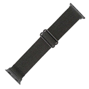 Black Elastic Nylon Watch Band Made to Fit 38mm Apple® Watch Black Elastic Nylon Watch Band Made to Fit 38mm Apple® Watch