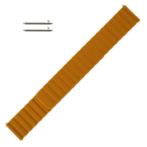 Magnetic Orange Leather 20mm Watch Band Quick Release Spring Bar Made to Fit Samsung Smart Watch Magnetic Orange Leather 20mm Watch Band Quick Release Spring Bar Made to Fit Samsung Smart Watch