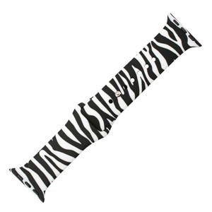 Printed Zebra Pattern Silicon Watch Band Made to Fit 42mm Apple® Watch