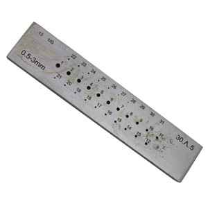 31 Hole Round Steel Drawplate Economy 0.5 mm to 3.0 mm