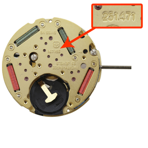 ETA® Watch Movement 251.471.2 Quartz Movement Overall Height 7.0mm