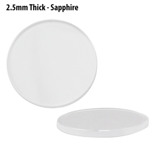 Round Flat Sapphire Watch Crystal 2.5mm Thick Round Flat Sapphire Watch Crystal 2.5mm Thick