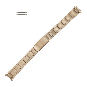 Rose Gold Tone 6 1/2 Inch Length Metal Watch Band Multiple Curved End 12 to 16mm Rose Gold Tone 6 1/2 Inch Length Metal Watch Band Multiple Curved End 12 to 16mm