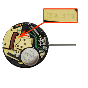 ISA 3 Hand Quartz Watch Movement ISA338/103-6 Date At 6:00 Overall Height 4.0mm