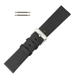 24mm Vegan Black Apple Skin Watch Band 7 7/8 Inch Length 24mm Vegan Black Apple Skin Watch Band 7 7/8 Inch Length