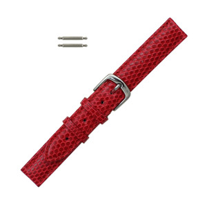 Hadley Roma 13mm Red Java Lizard Grain Watch Band 6 1/2 Inch Length