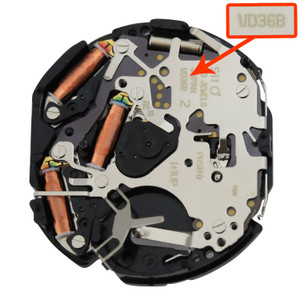 Hattori Japan Quartz Chronograph 5 Hand Watch Movement VD36 Overall Height 6.2mm