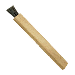 Wood Brush with Black Bristles
