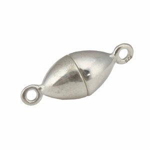 Sterling Silver Oval Shape Magnetic Clasp for Jewelry 12.7 x 8.0 mm Sterling Silver Oval Shape Magnetic Clasp for Jewelry 12.7 x 8.0 mm