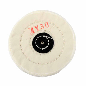 Finex Muslin Buff with Leather Center 4 Inch 30 Ply Finex Muslin Buff with Leather Center 4 Inch 30 Ply