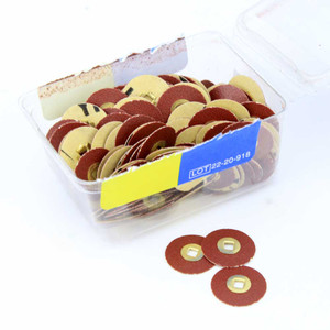 Moore's Adalox 5/8 Inch Brass Center Sanding Discs Box 200 FINE Moore's Adalox 5/8 Inch Brass Center Sanding Discs Box 200 FINE