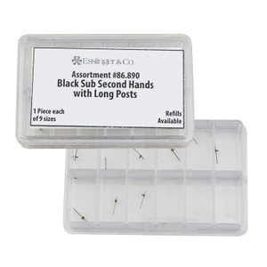 Assortment Of Black Long Post Small Sub Second Or Chronograph Hands