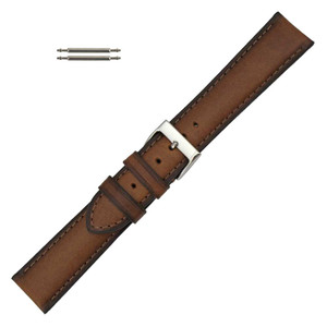 Watch Band 18mm Classic Calf Brown Leather 7 7/8 Inch Length Watch Band 18mm Classic Calf Brown Leather 7 7/8 Inch Length
