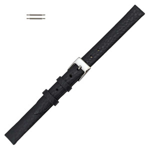 Watch Band 10mm Blue Crushed Leather Calf Style 7 1/8 Inch Length