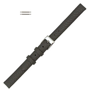 14mm Calf Leather Watch Band Grey Crushed Style 7 1/8 Inch Length