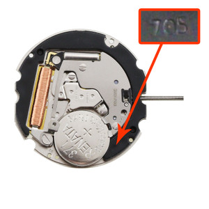 Harley Ronda 3 Hand Extra High Hand Height Quartz Watch Movement HQ705.5 Date At 3:00 Overall Height 6.5mm
