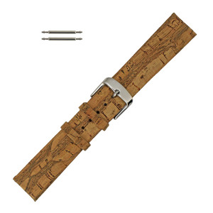 Tan 20mm Cork Watch Band 7 1/2 Inch Length Tan 20mm Cork Watch Band 7 1/2 Inch Length
