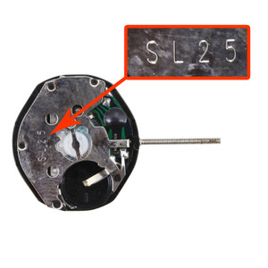 Chinese Sunon® 3 Hand Quartz Watch Movement SL25DD-6 Day And Date at 6:00 Overall Height 6.0mm