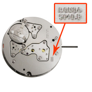 Harley Ronda 6 Hand Watch Movement HQ5040.B-6 Date at 6:00 Quartz Movement Overall Height 6.7mm 