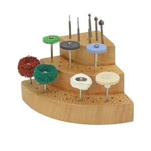 Wood Organizer for Rotary Tool Accessories