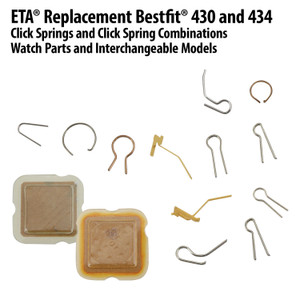 ETA® Replacement Bestfit® #430 And # 434 Click springs and Click spring Combinations Watch Parts And Interchangeable Models