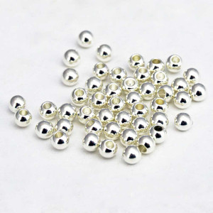 Memory Wire End Caps 3MM Silver Plated Pack of 48