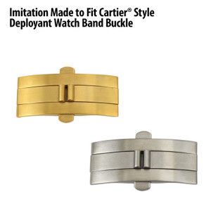 Imitation Made to Fit Cartier® Style Men's Butterfly Watch Band Buckle Clasp With Buttons