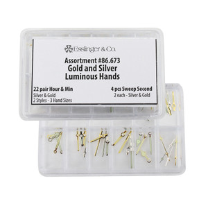 Assortment Of Popular Luminous Watch Hand Sizes To Fit Ladies And Gents, Silver And Gold