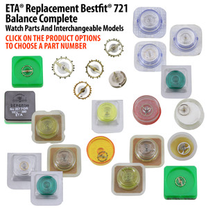 ETA® Replacement Bestfit® #721 Balance Complete Watch Parts And Interchangeable Models